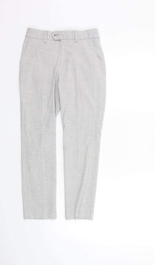 Front view of George girls’ grey chino trousers, size 10, years