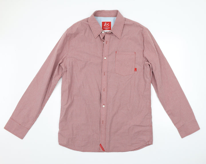 SOLE Womens Red Check Basic Button-Up Size XL