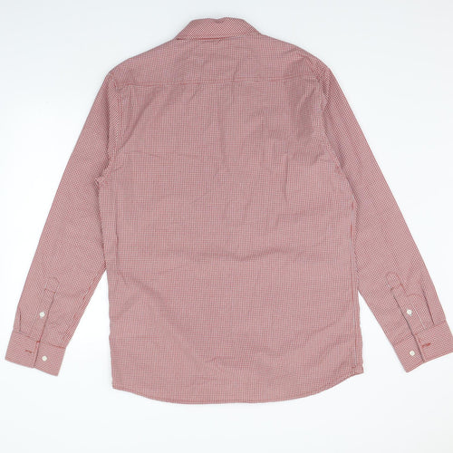SOLE Womens Red Check  Basic Button-Up Size XL