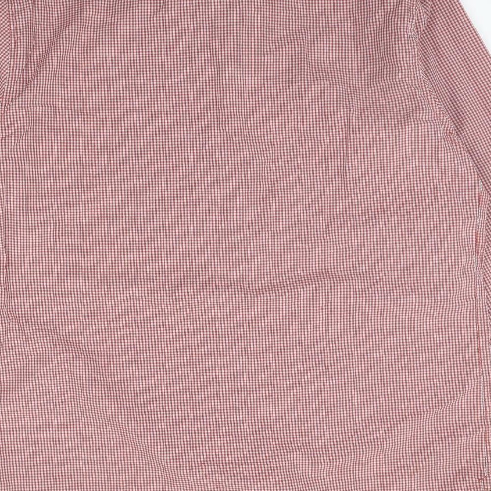 SOLE Womens Red Check  Basic Button-Up Size XL