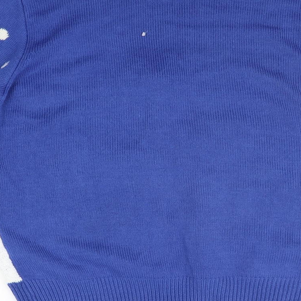 Cedar Wood State Mens Blue Polka Dot  Pullover Jumper Size XL  - Christams