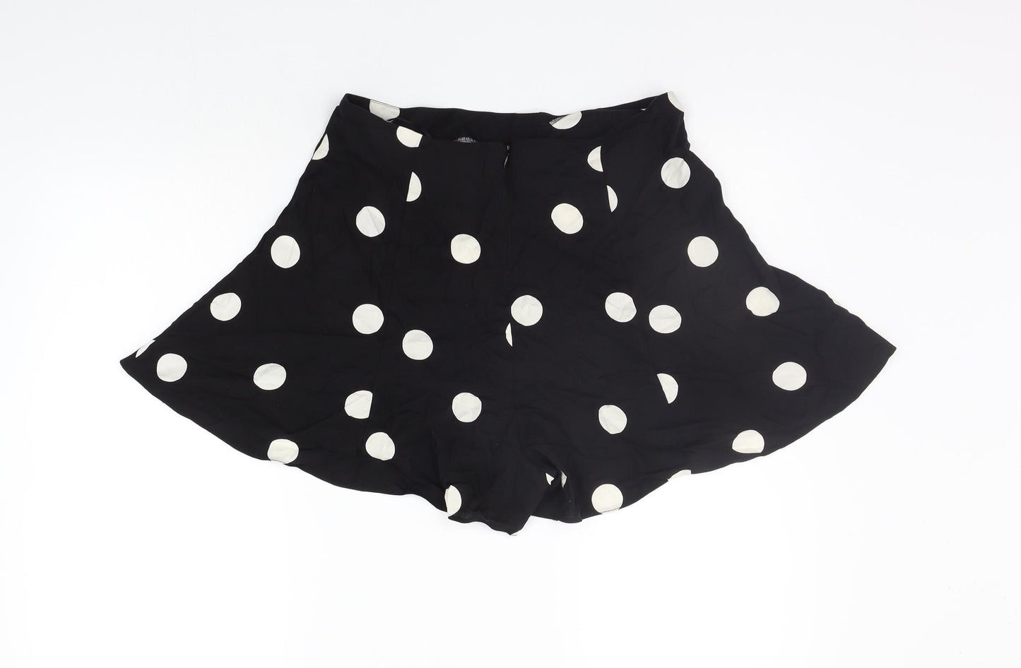 New Look Womens Black Polka Dot  Sweat Shorts Size 10