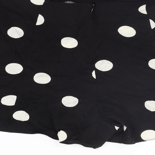 New Look Womens Black Polka Dot  Sweat Shorts Size 10