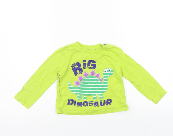 F&F Girls Green Basic T-Shirt Size 12-18 Months