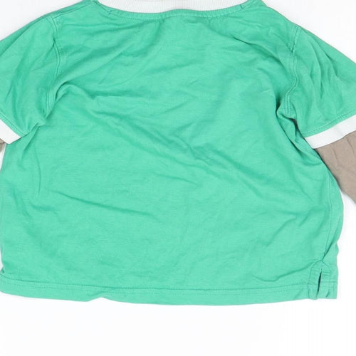 Mothercare Girls Green   Basic T-Shirt Size 24 Months