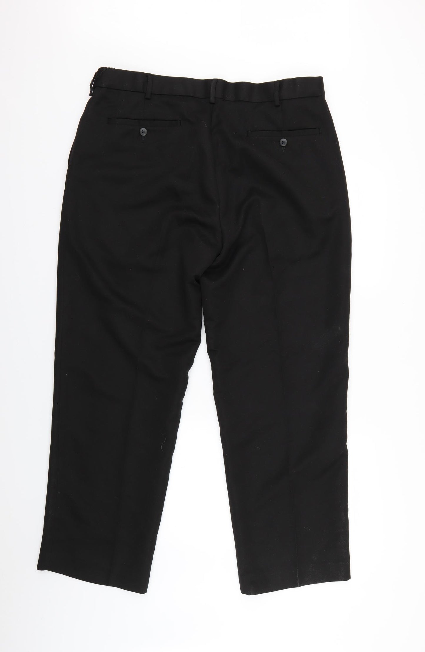 Hudson Mens Black   Trousers  Size 38 L29 in