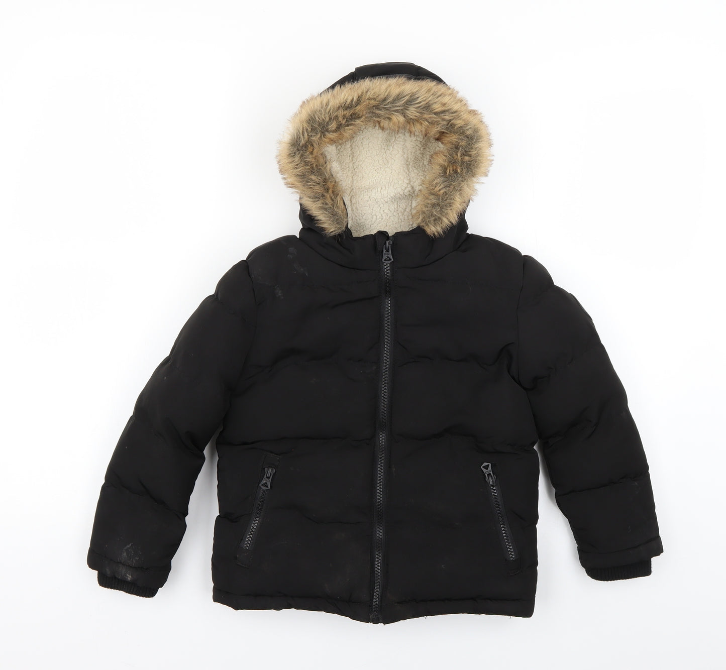 Soul & cal Boys Black   Puffer Jacket Coat Size 4-5 Years