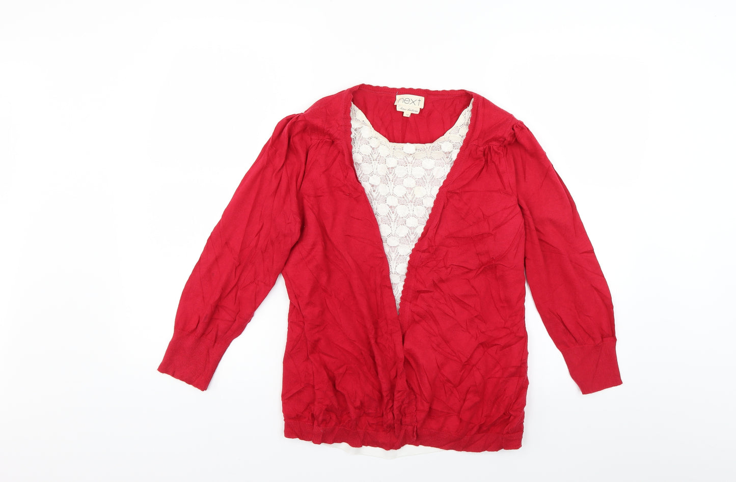 NEXT Womens Red   Cardigan Jumper Size 14