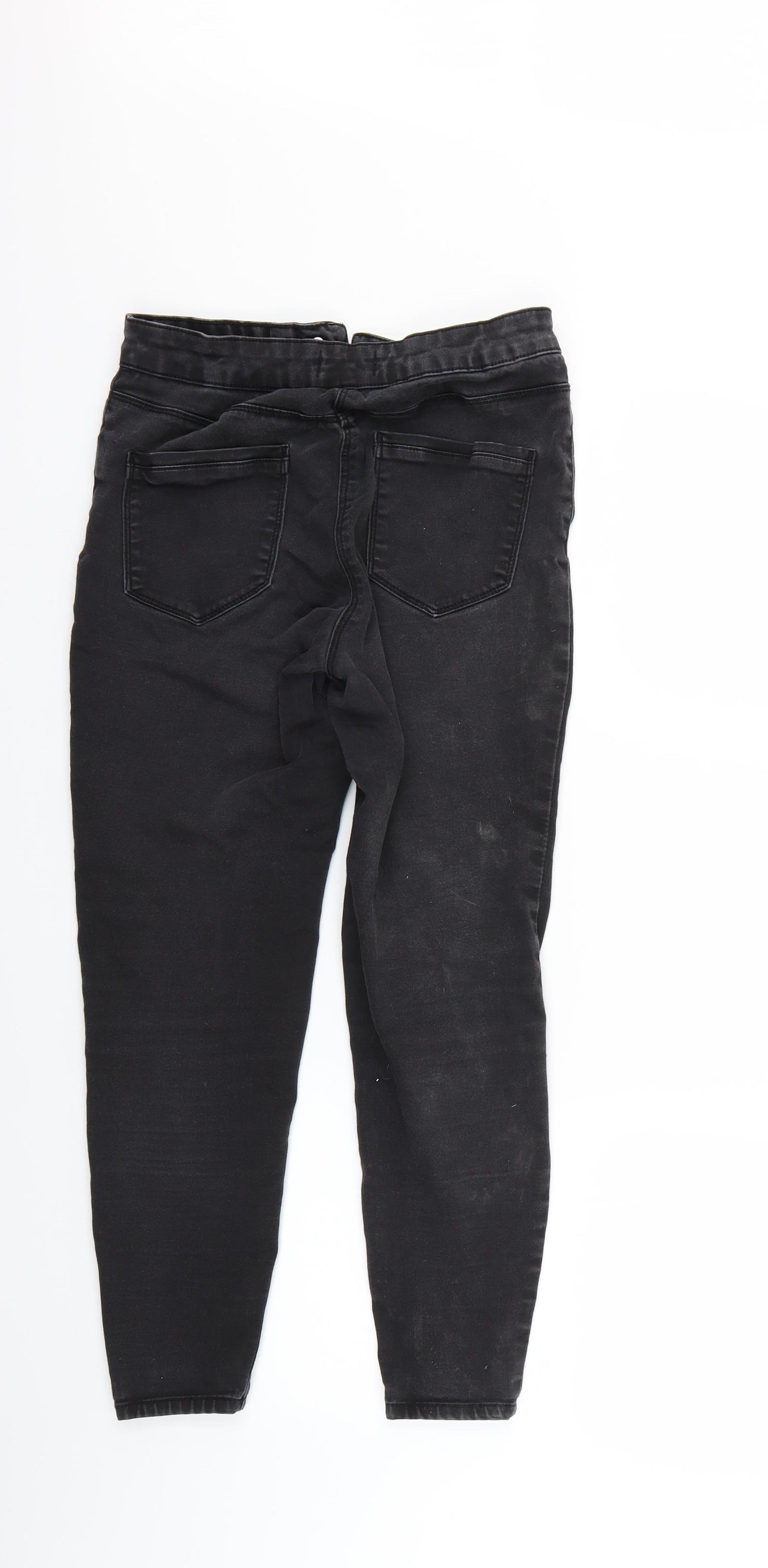 Papaya Womens Black  Denim Skinny Jeans Size 12 L22 in
