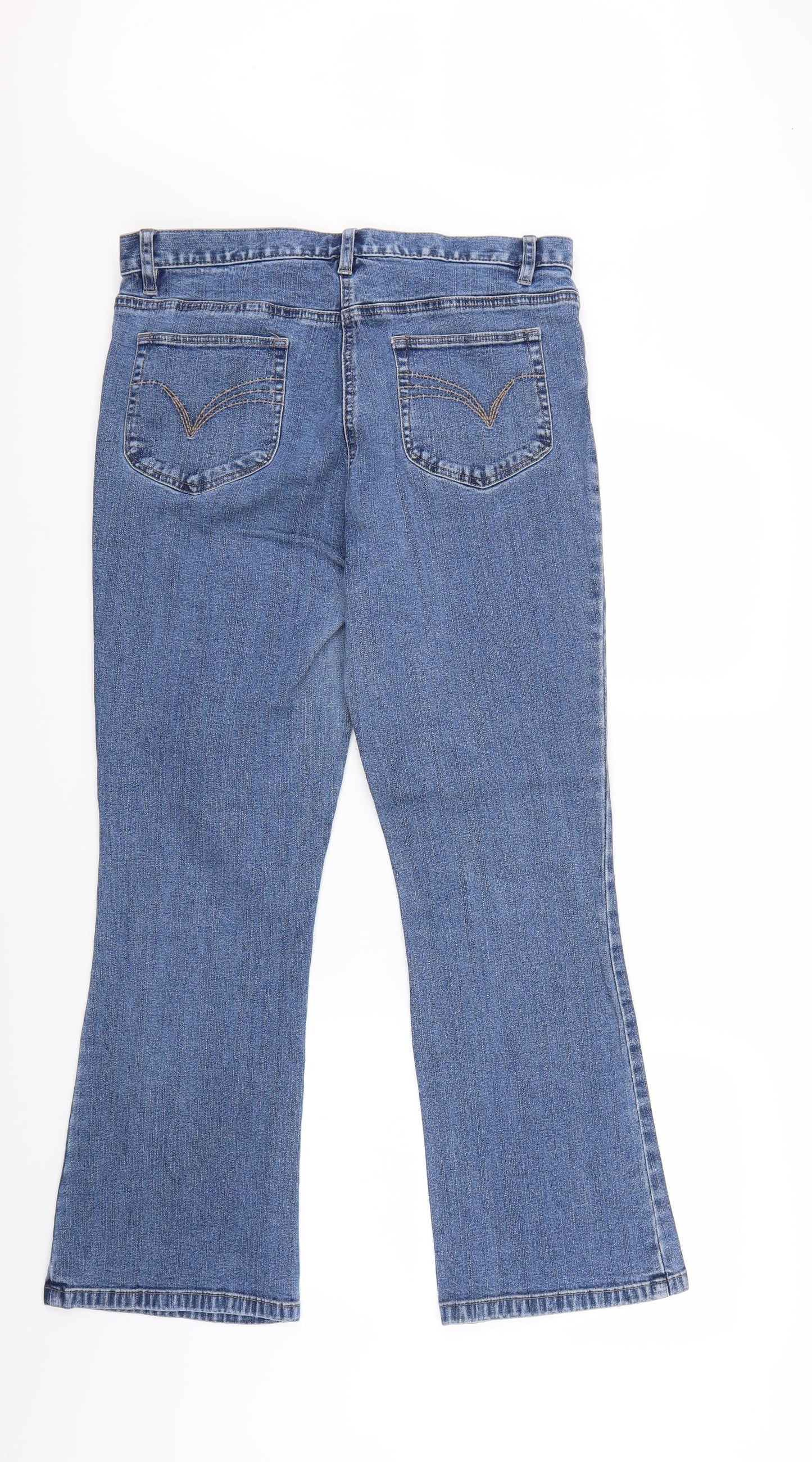 Trader Womens Blue  Denim Bootcut Jeans Size 14 L26 in