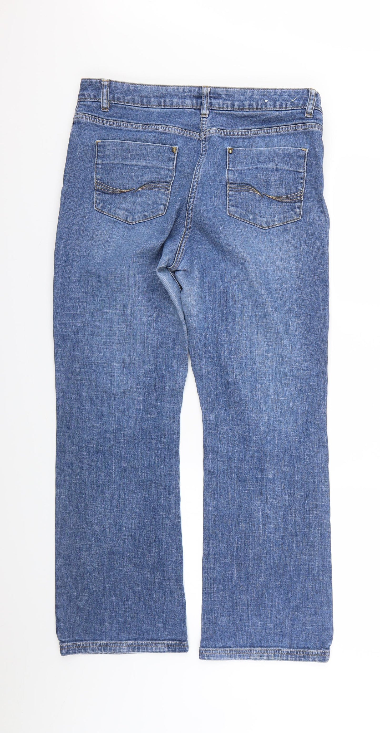 John Rocha Womens Blue  Denim Bootcut Jeans Size 12 L26 in