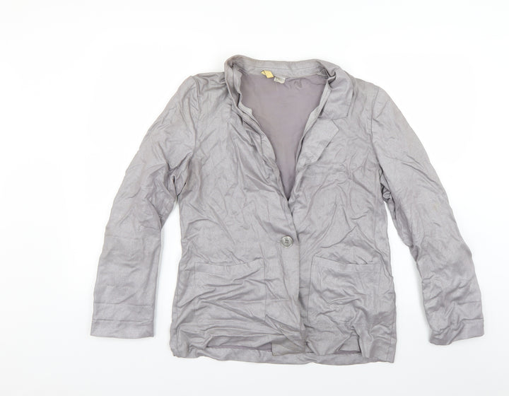 Divided Womens Grey Jacket Blazer Size 12