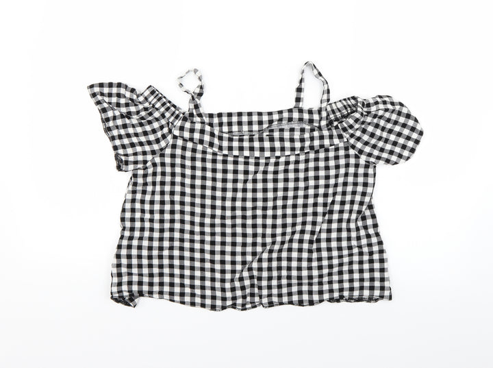 New Look Girls Grey Check  Basic Tank Size 15 Years