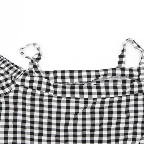 New Look Girls Grey Check  Basic Tank Size 15 Years