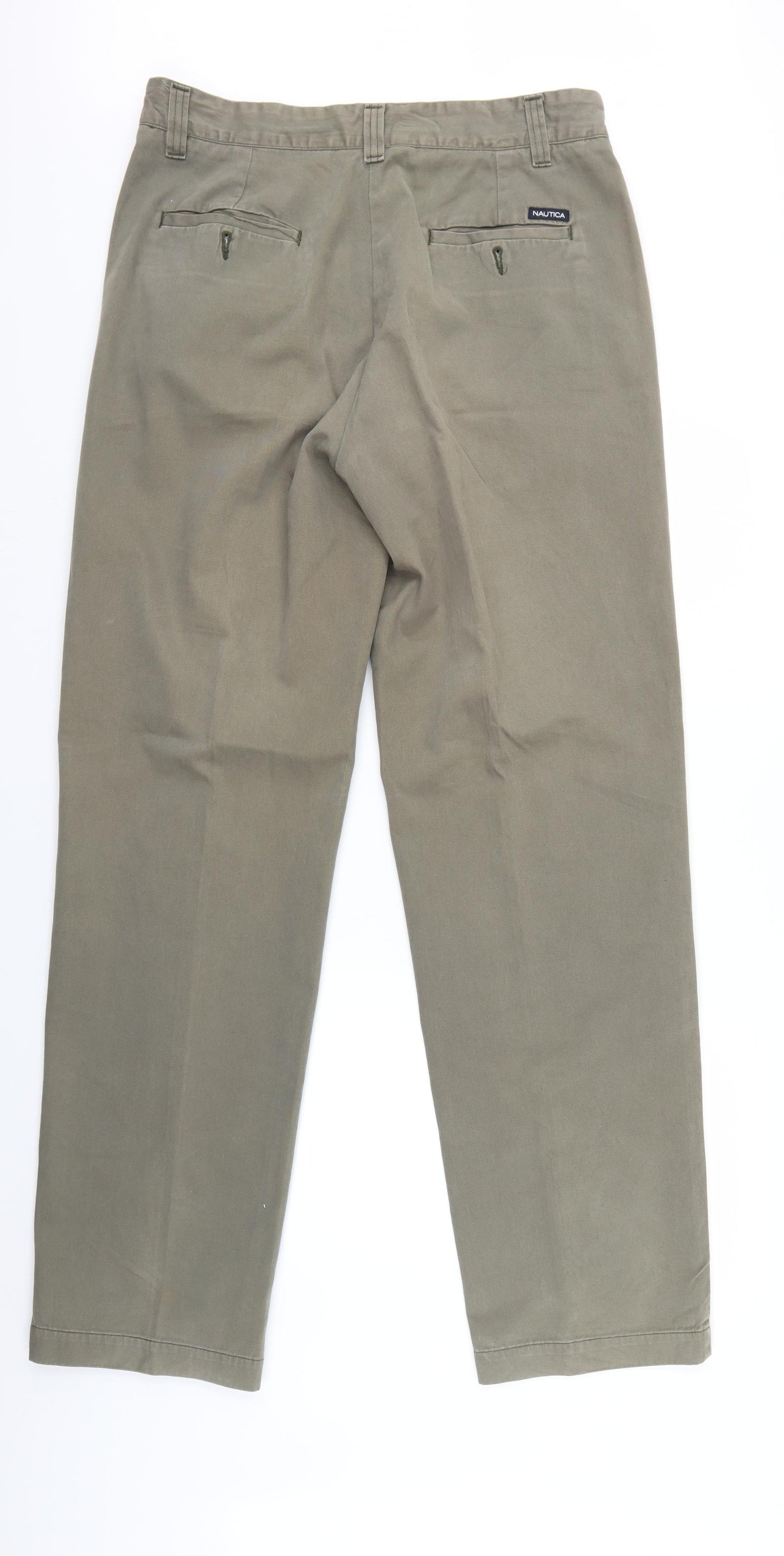 Nautica Mens Green   Chino Trousers Size 34 L33 in