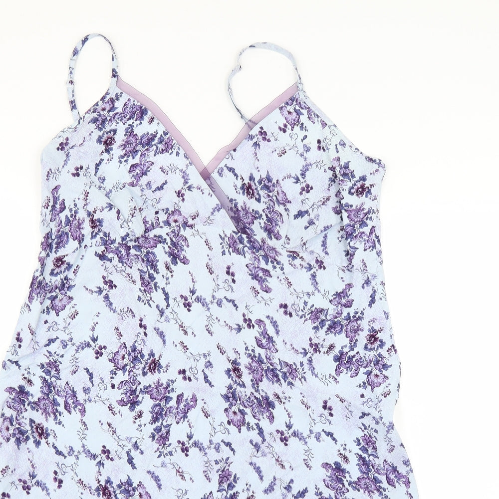 Marks and Spencer Womens Blue Floral  Slip Dress  Size M