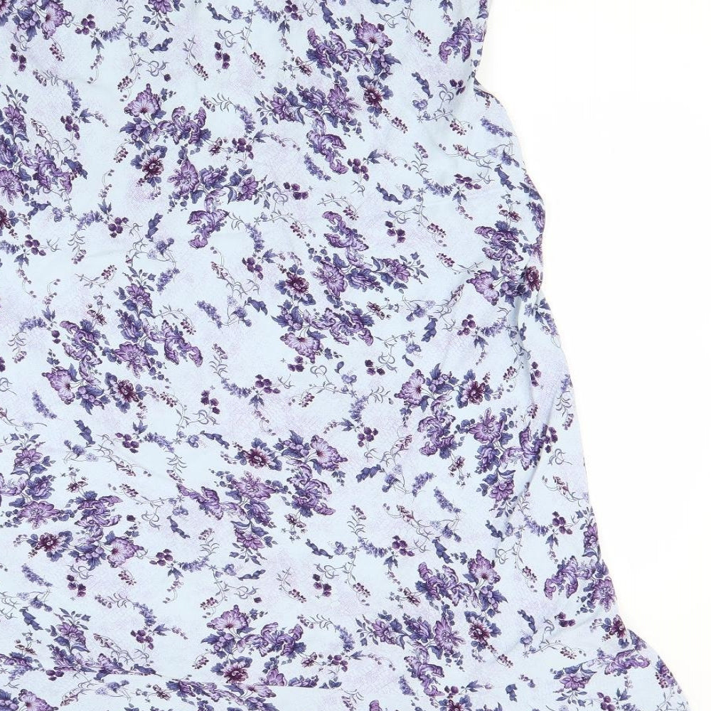 Marks and Spencer Womens Blue Floral  Slip Dress  Size M