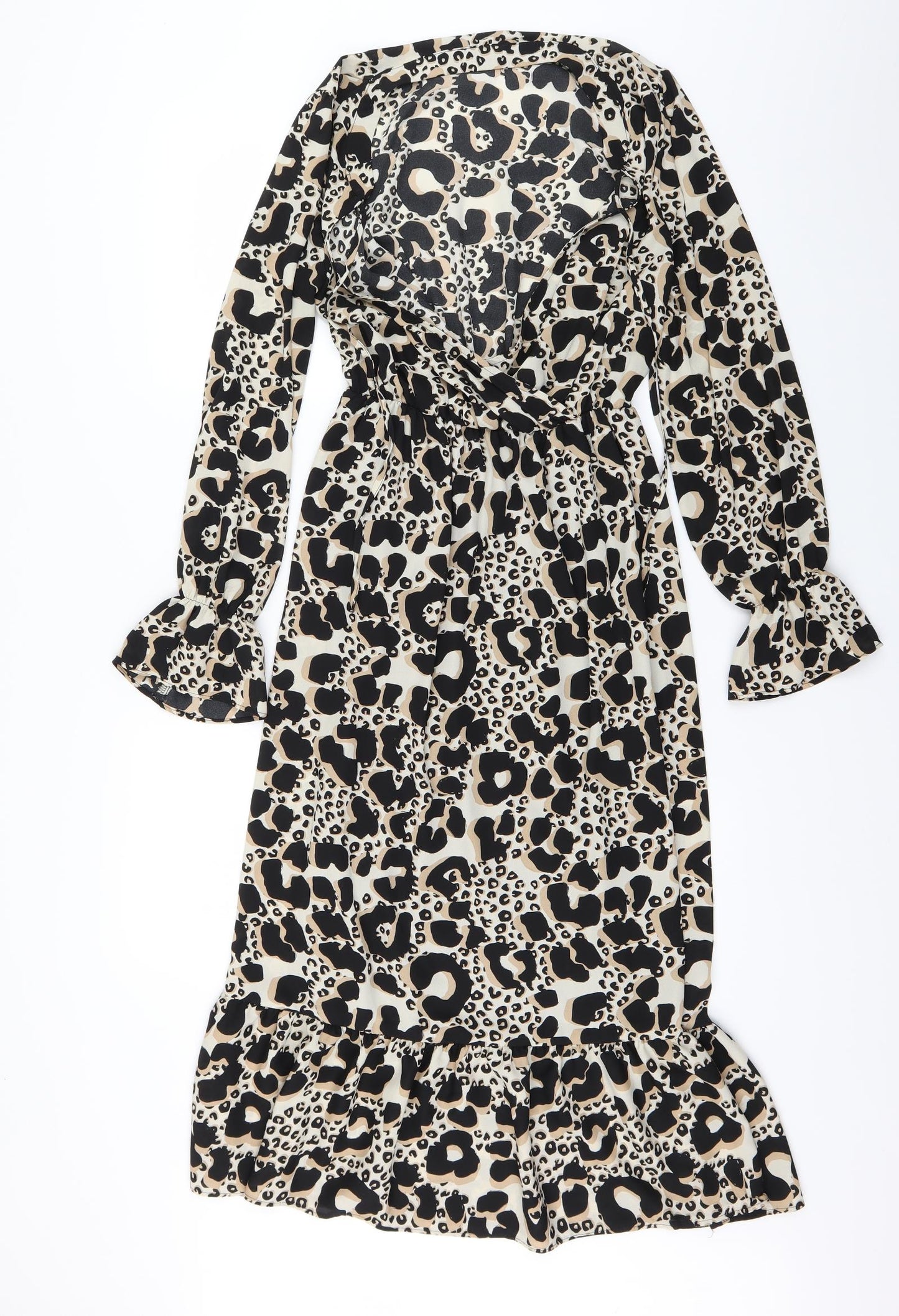 Papaya Womens Brown Animal Print  Fit & Flare  Size 8