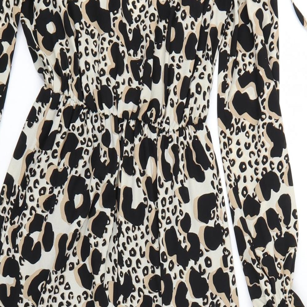 Papaya Womens Brown Animal Print  Fit & Flare  Size 8