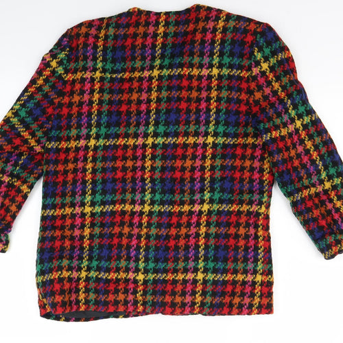matelli Womens Multicoloured Check  Jacket Coat Size 12