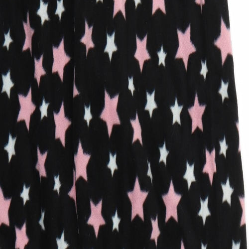 Preworn Womens Black  Fleece Jogger Trousers Size S L26 in - Lounge Pants Star Print