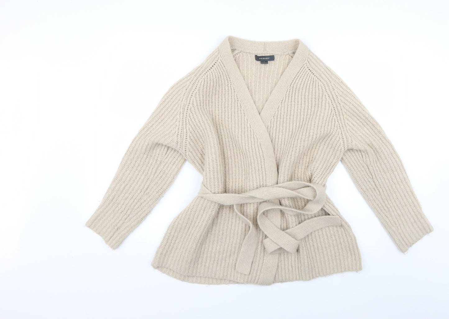 Primark Womens Beige  Knit Cardigan Jumper Size S