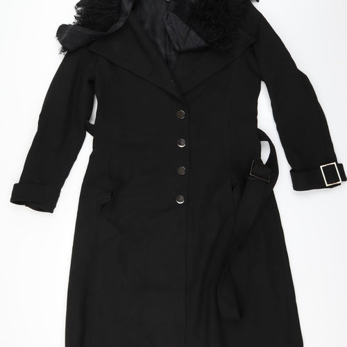 Zara Womens Black   Overcoat Coat Size XL