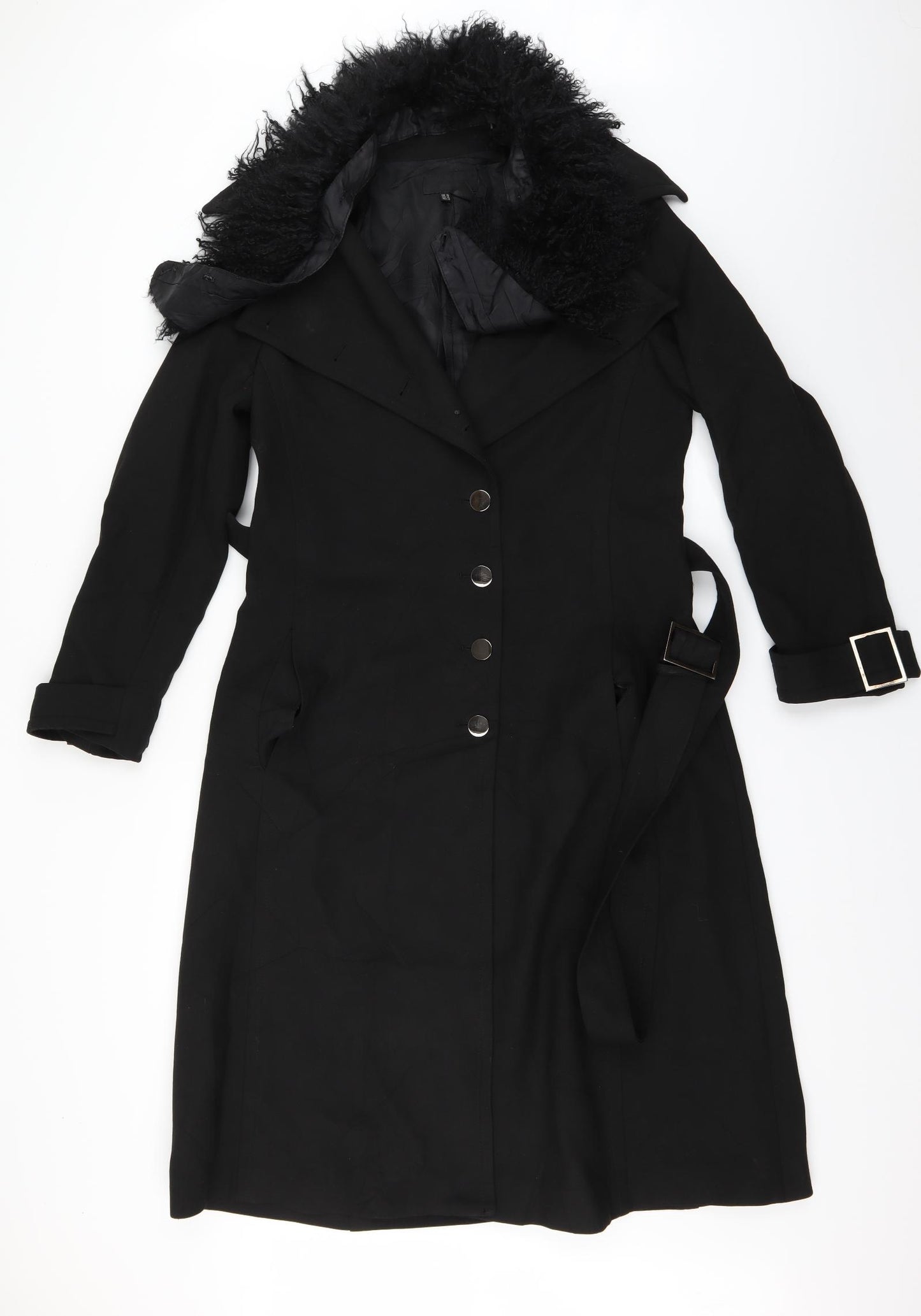 Zara Womens Black   Overcoat Coat Size XL