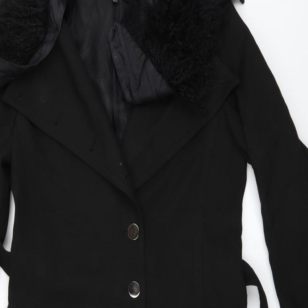 Zara Womens Black   Overcoat Coat Size XL