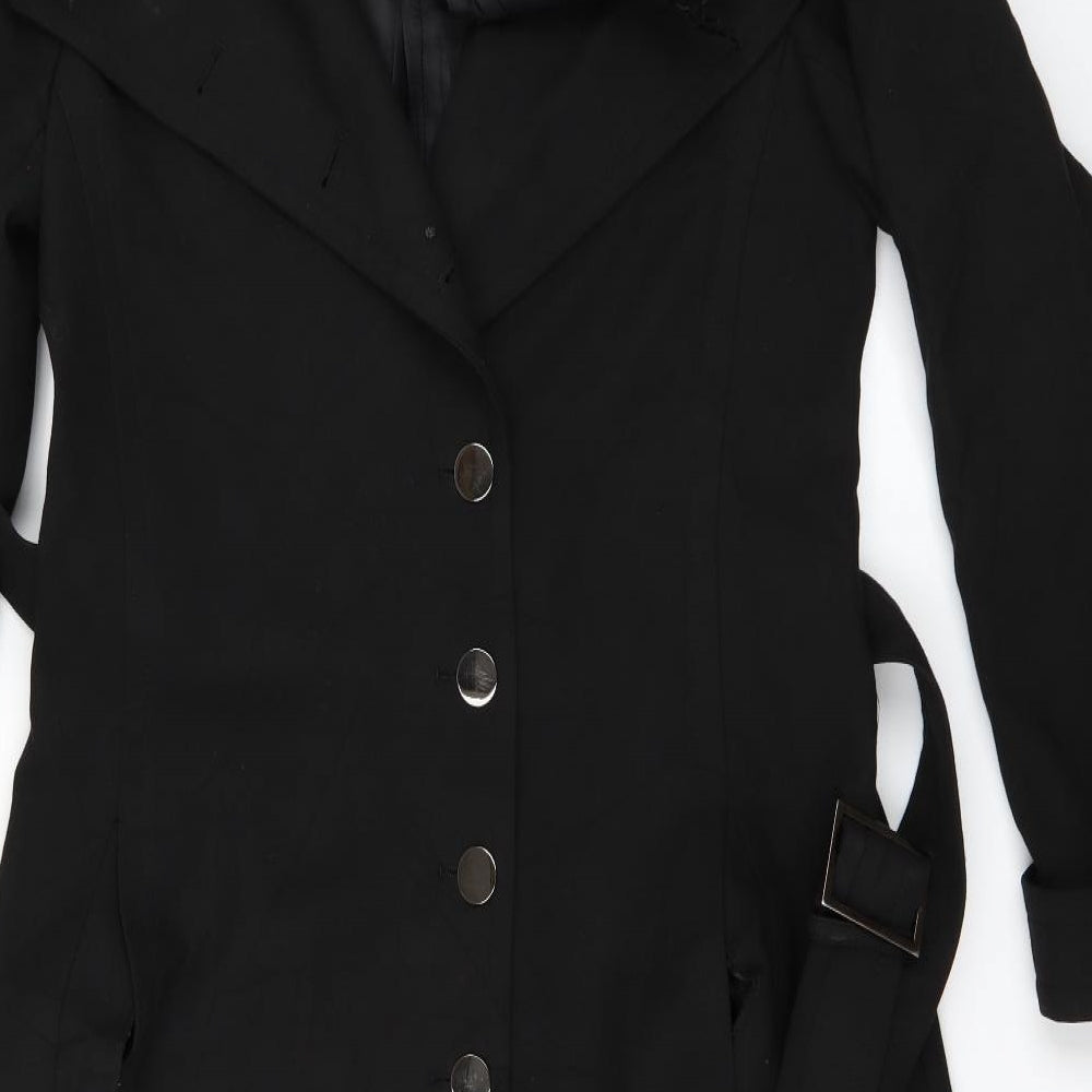Zara Womens Black   Overcoat Coat Size XL