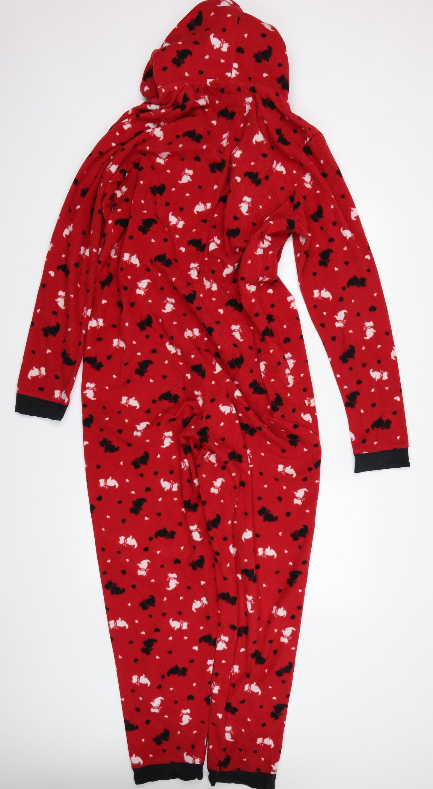 Preworn Womens Red Solid Fleece Top Bodysuit Size 18