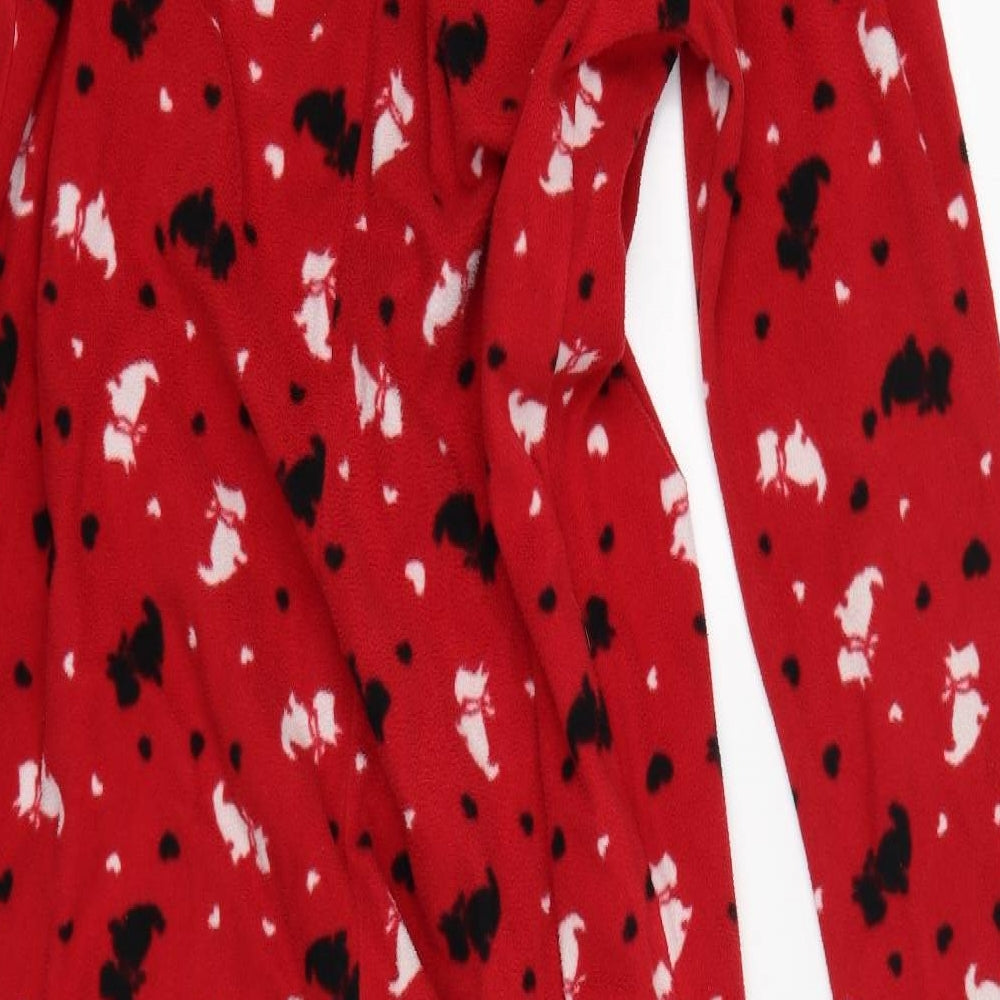 Preworn Womens Red Solid Fleece Top Bodysuit Size 18
