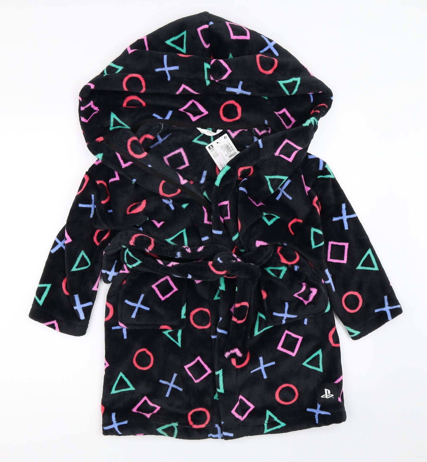 Marks and Spencer Boys Black Solid   Robe Size 7-8 Years
