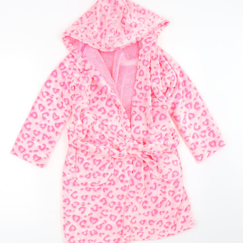 Marks and Spencer Girls Pink Animal Print  Top Robe Size 6-7 Years