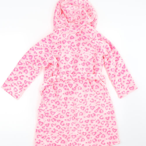 Marks and Spencer Girls Pink Animal Print  Top Robe Size 6-7 Years