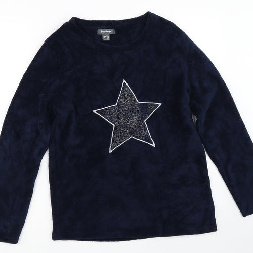 Primark Womens Blue Solid  Top Pyjama Top Size S