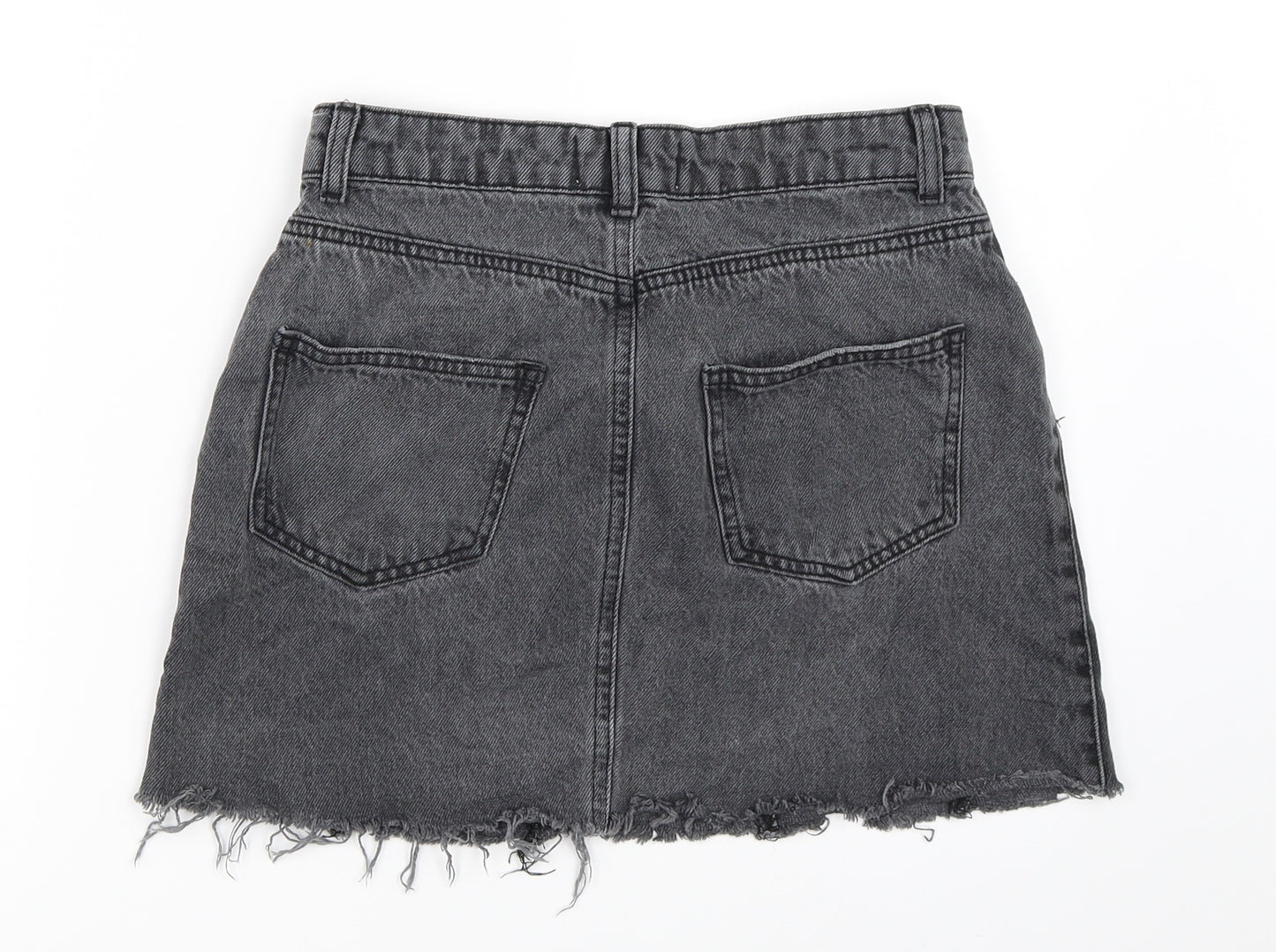 Miss Selfridge Womens Black  Denim Mini Skirt Size 8