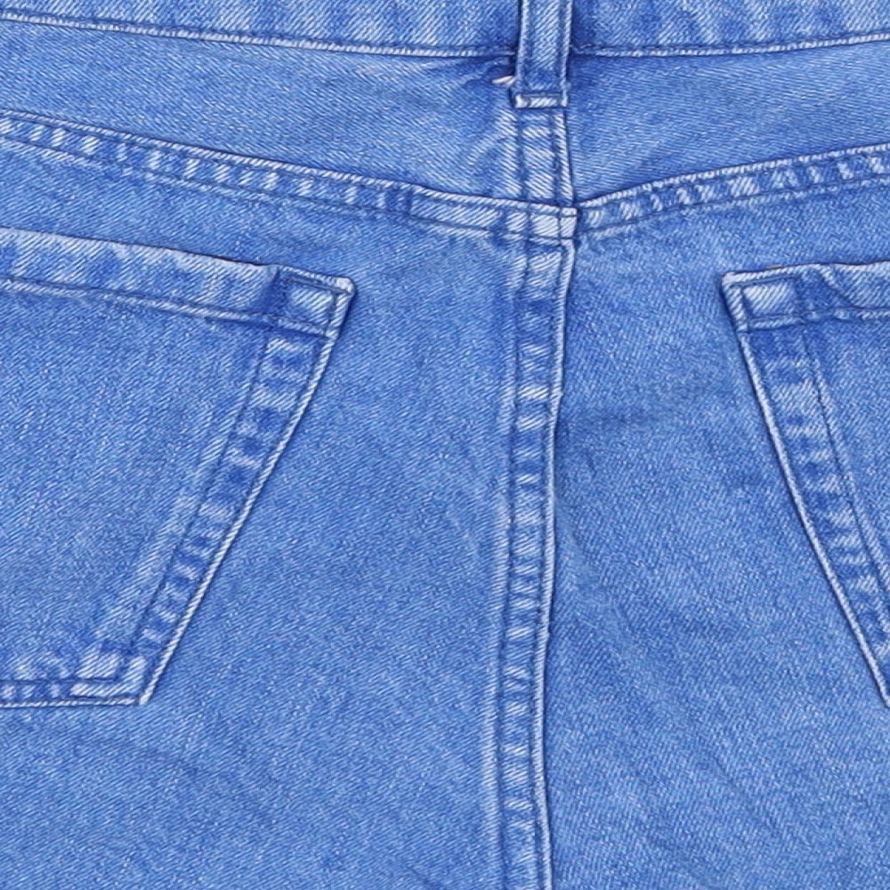 Topshop Womens Blue  Denim Hot Pants Shorts Size 14
