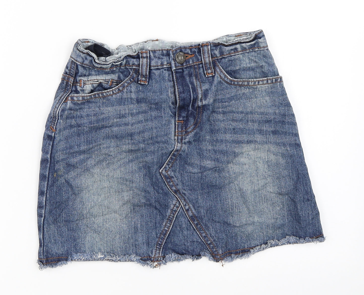 John Lewis Girls Blue  Denim Mini Skirt Size 8 Years