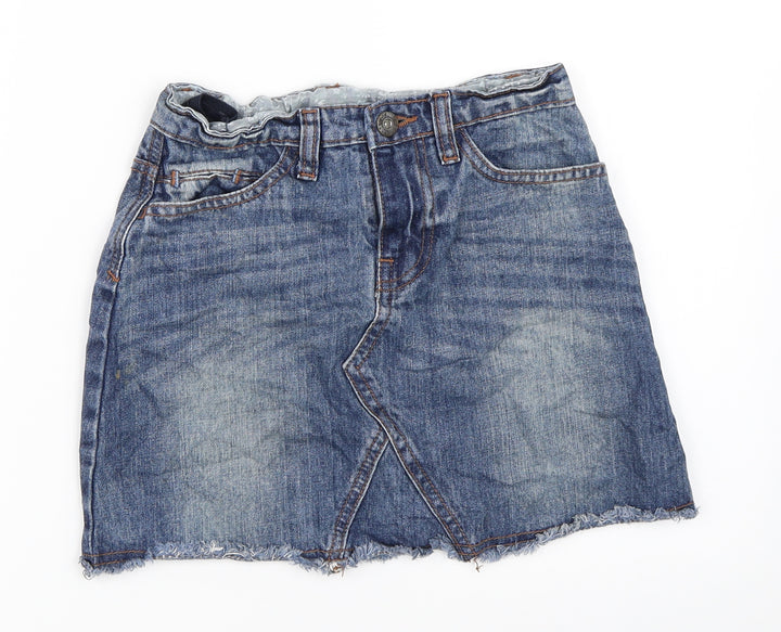 John Lewis Girls Blue  Denim Mini Skirt Size 8 Years