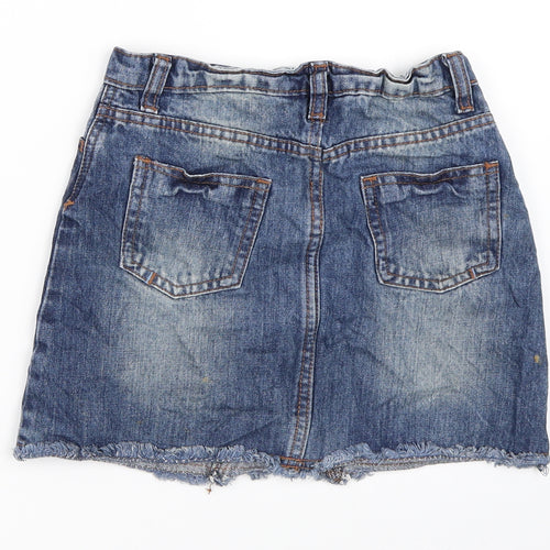 John Lewis Girls Blue  Denim Mini Skirt Size 8 Years