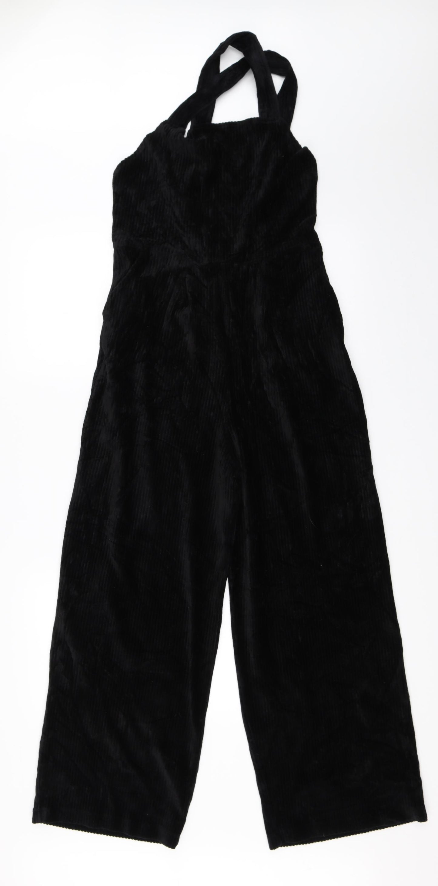 ASOS Womens Black  Corduroy Bodysuit One-Piece Size 12