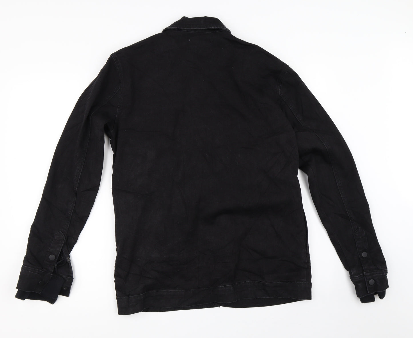 Zara Mens Black  Denim Jacket  Size M