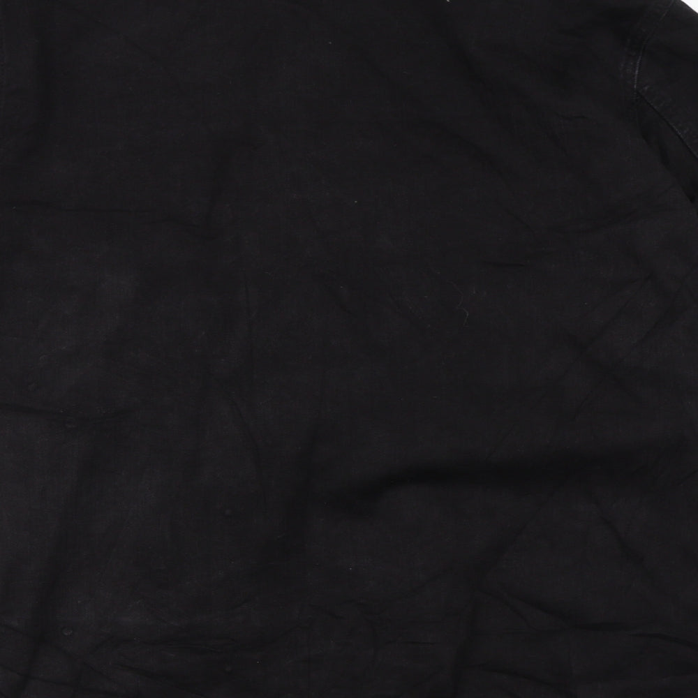 Zara Mens Black  Denim Jacket  Size M