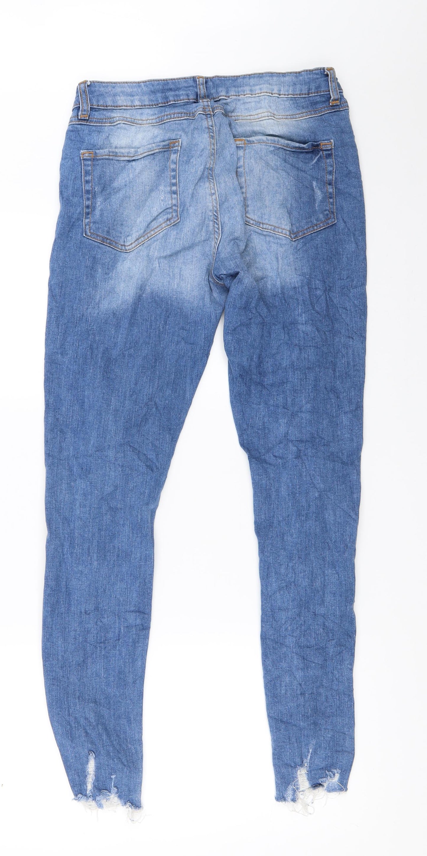 Primark Womens Blue  Denim Skinny Jeans Size 12 L28 in