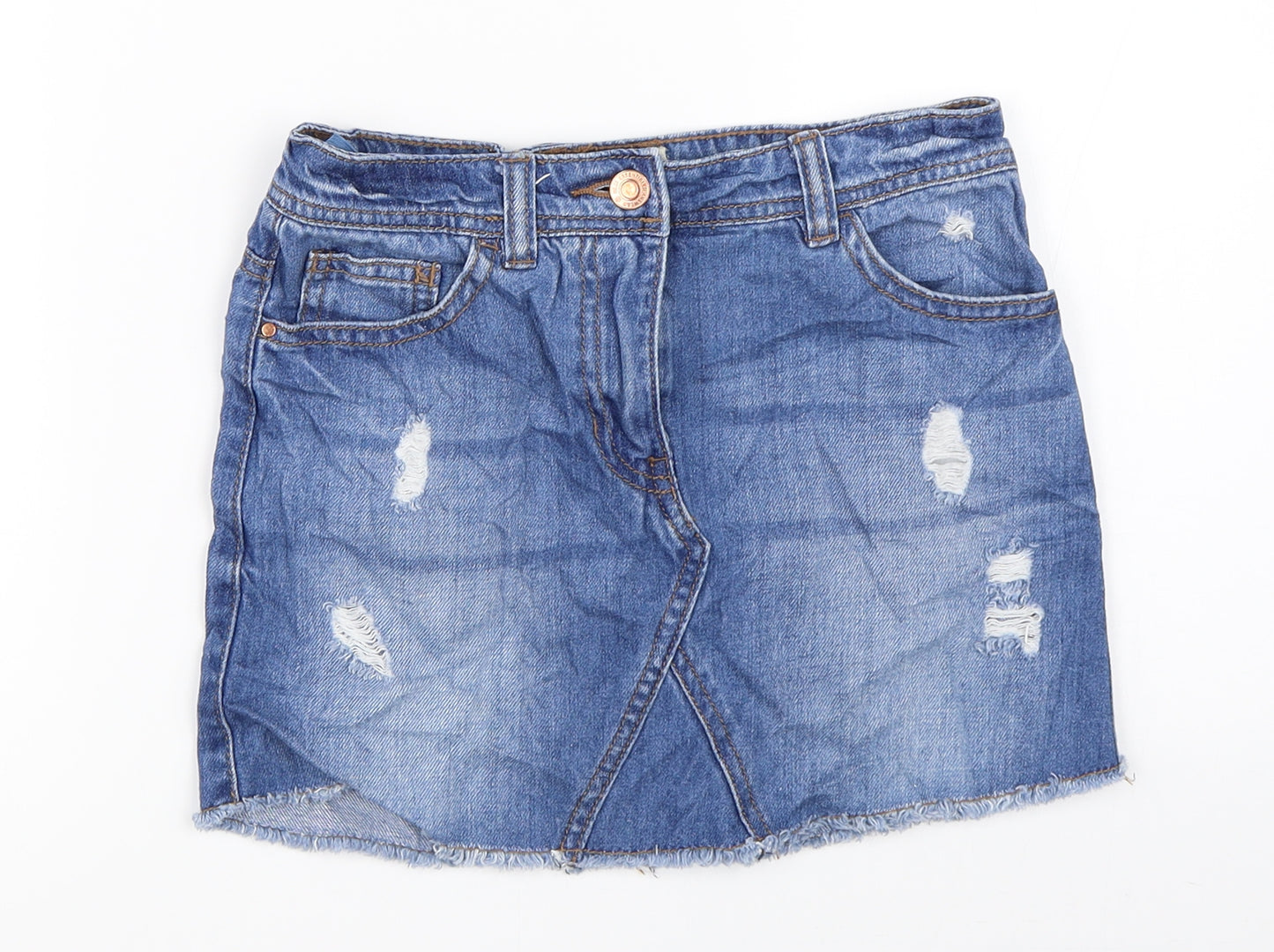 NEXT Girls Blue  Denim Mini Skirt Size 10 Years