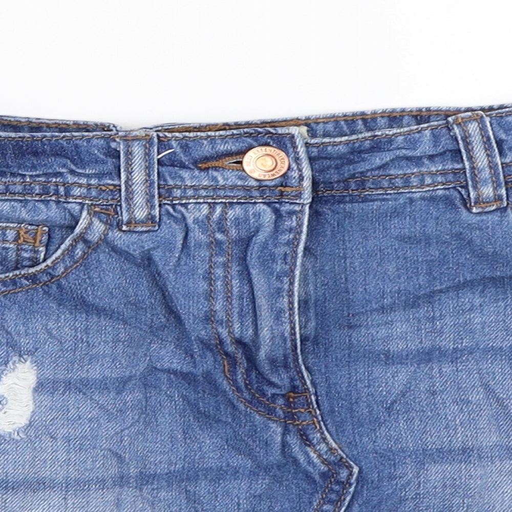 NEXT Girls Blue  Denim Mini Skirt Size 10 Years