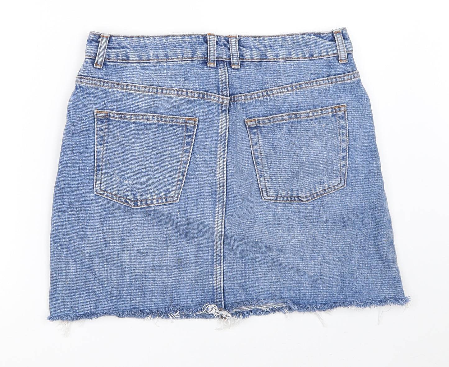 Topshop Womens Blue  Denim Mini Skirt Size 12