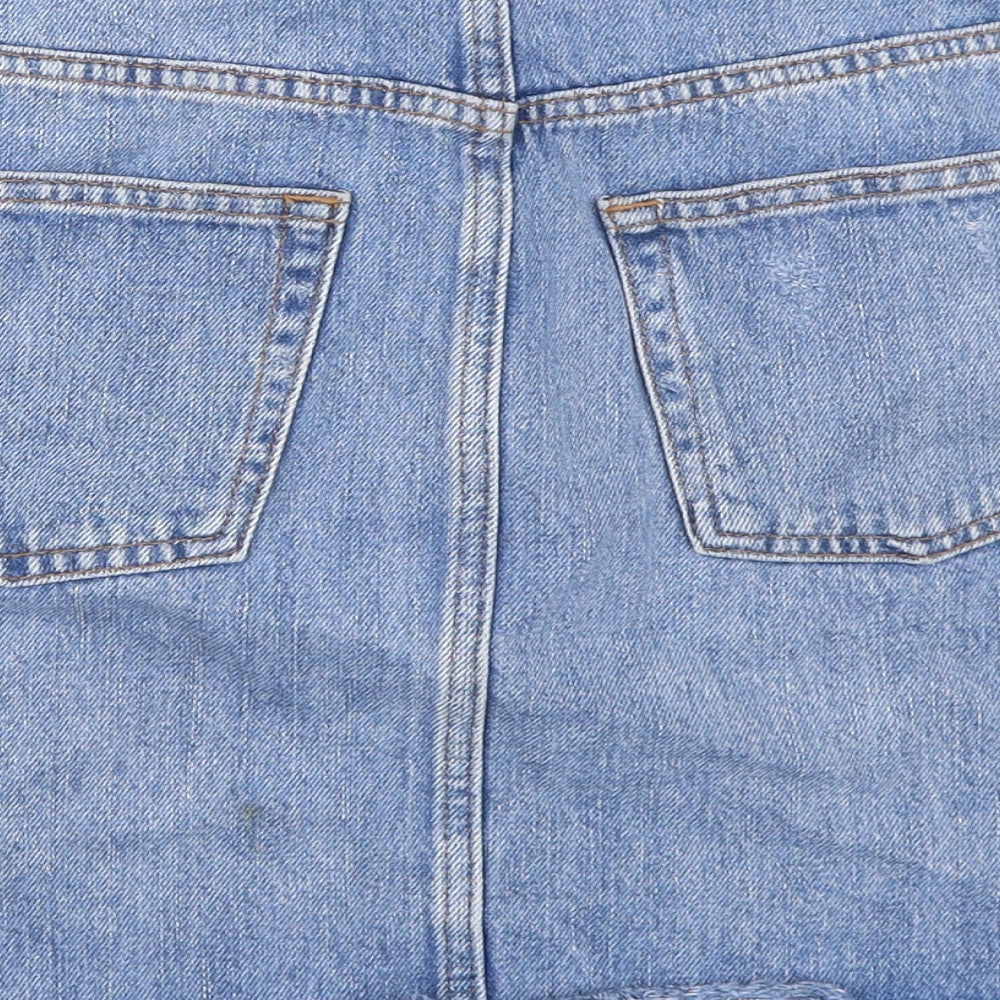 Topshop Womens Blue  Denim Mini Skirt Size 12