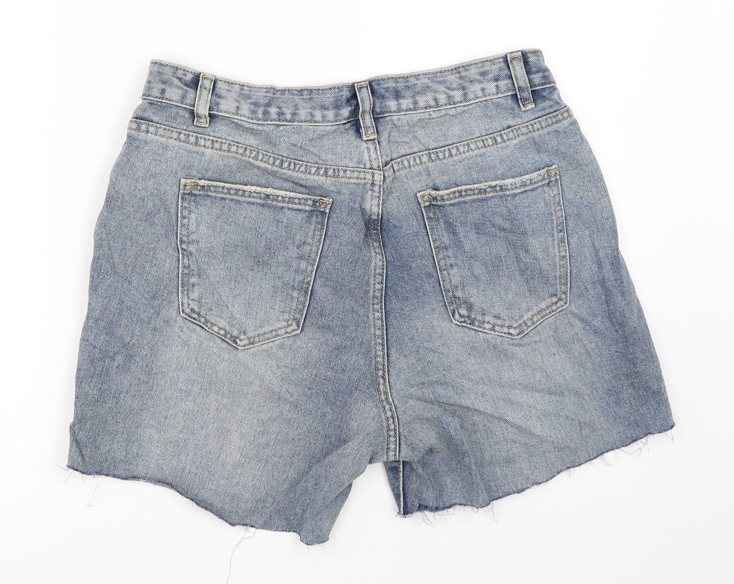 I SAW IT FIRST Womens Blue  Denim Cut-Off Shorts Size 12